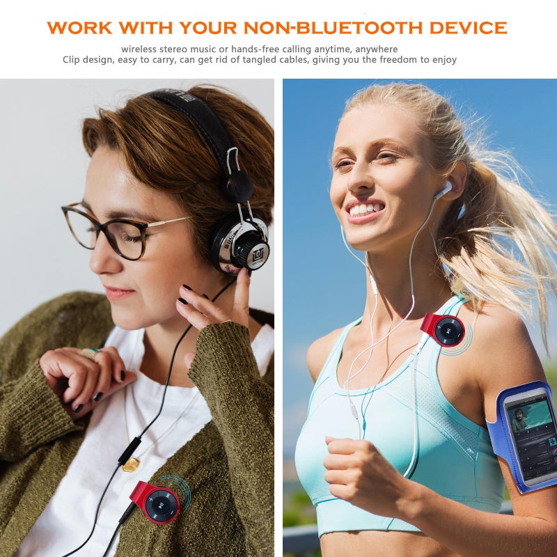Bluebyte Bluetooth Receiver for Headphone,Headset,Speaker or car Audio,with MIC for Hands-Free Call and Music. - Image 5